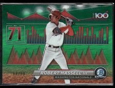 Robert Hassell III 2024 Bowman #BTP-71 Scouts' Top 100 Green Refractors #/99