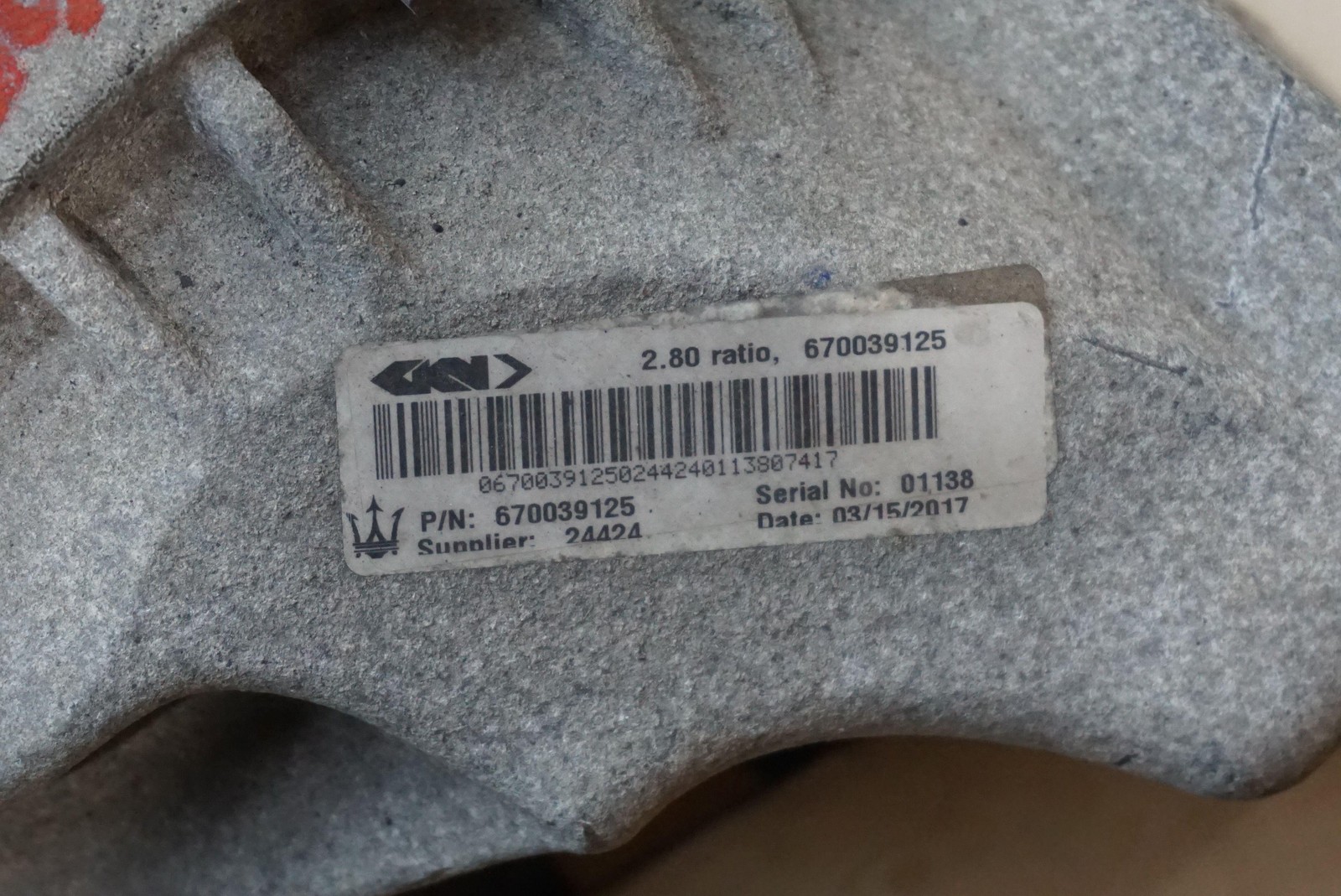 Rear Axle Differential Gear Carrier 670039125 Maserati Quattroporte 2013-2017+