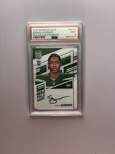 2022 Panini Donruss Elite Pen Pals Ahmad Gardner PP-AG PSA 9 Auto Rookie Jets - Picture 1 of 2