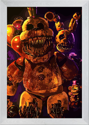 Five Nights at Freddy's Nightmare Ein gerahmtes Wandbild Poster Leinwanddruck Bild