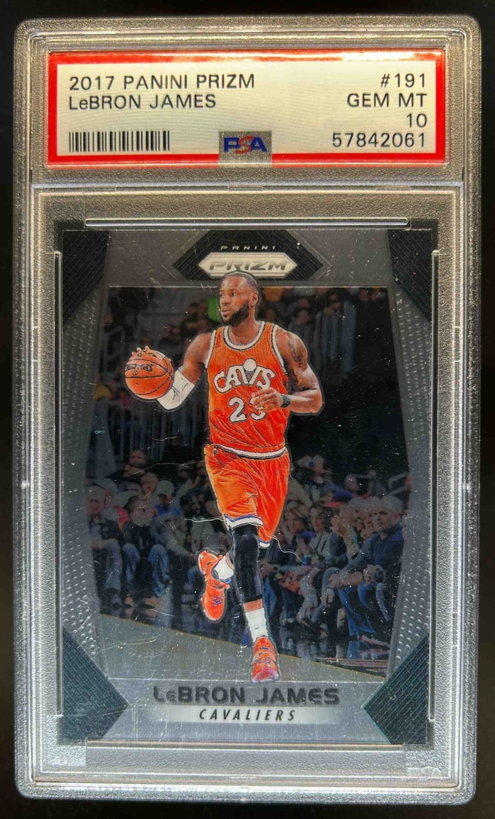 2017-18 Prizm LeBron James #191 Cavaliers PSA 10
