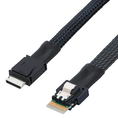 PCIe 4.0 Slim SAS SFF-8654 4i to Oculink SFF-8611 4i Adapter Cable 