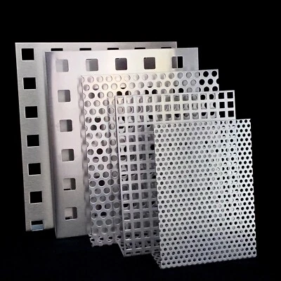Aluminium Edelstahl Lochbleche Verschiedene Maße & Lochmuster 1,5 & 2mm dick - Bild 1 von 4
