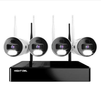 10 Channel 4K Bluetooth Wi-Fi NVR with 1TB Hard Drive and 4 Wi-Fi IP 4K Spotligh