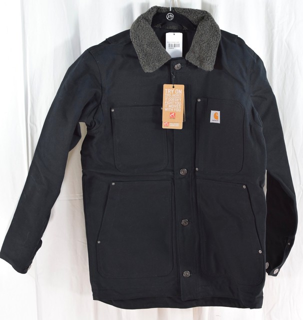 Carhartt Men's Full Swing Chore Coat Black Size Small | eBay