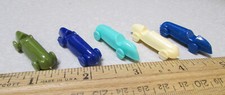 Vintage Dime store Toy hard plastic race car 1.5 inch long set of 5 cool colors
