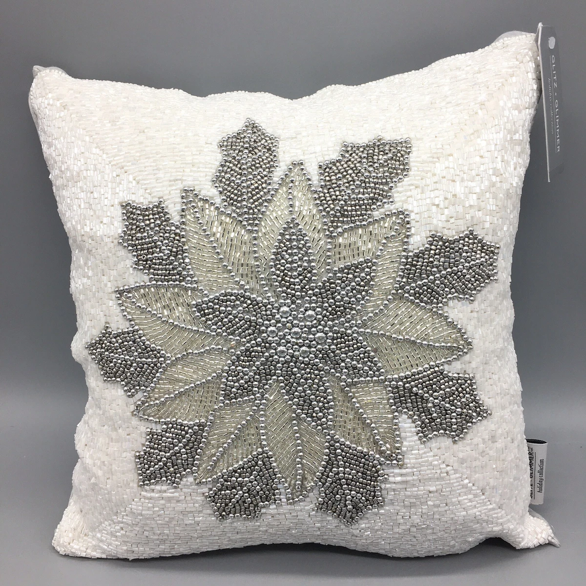 Poinsettia top throw pillows