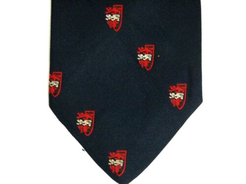 Egon von Furstenberg Herren Krawatte Krawatte Navy Blau 3D Schilde Geometrisch 56" Kurz - Bild 2 von 4