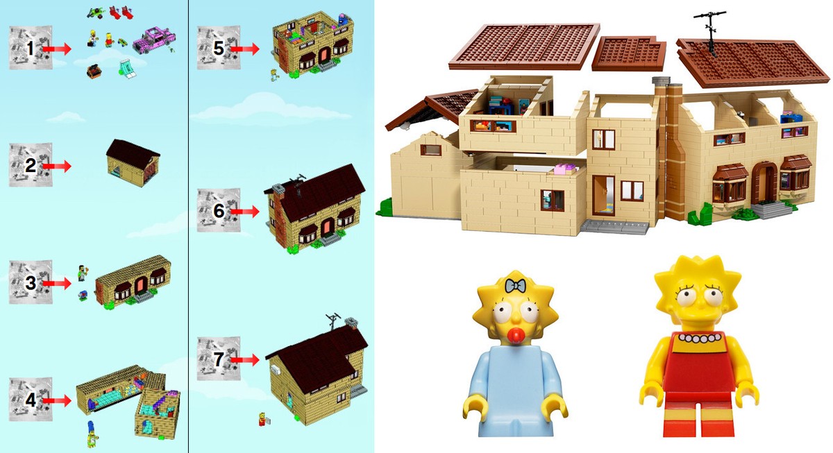LEGO 71006 The Simpsons House: 7 NEW SEALED BAGS (partial set 