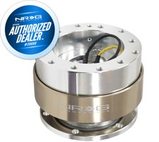 Nrg Steering Wheel Quick Release Gen 1.5 Silver Body W Titanium Ring Srk-100ti