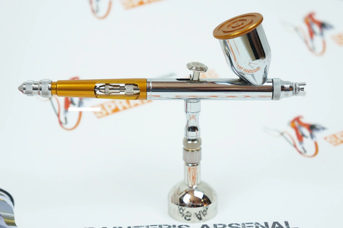 Paasche Airbrush Talon Gravity Feed Airbrush in Deluxe Wood Box Orange