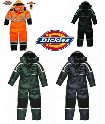 Dickies wasserdicht gefüttert gesteppt gepolstert Coverall WP15000 Tunnelanzug WARM S-3XL