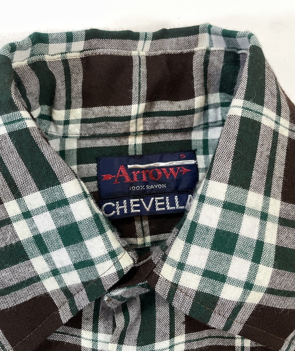Mens Small Vintage Arrow “Chevella” Button Up Shirt 100% Rayon