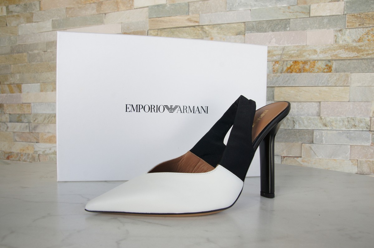 Emporio Armani Slingback Pumps 35 36 37 39 40 White
