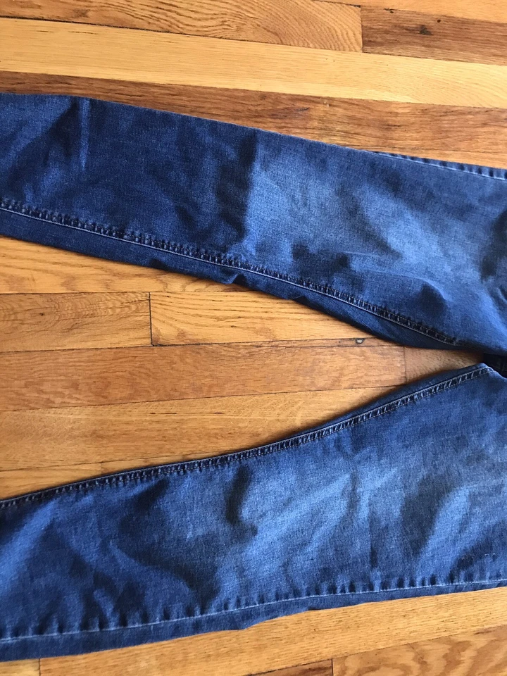 Primark Cares Denim Co. Mujer Elástico Tiro Alto Azul Jegging Talla 10 Frente Plano Foto 4 de 4