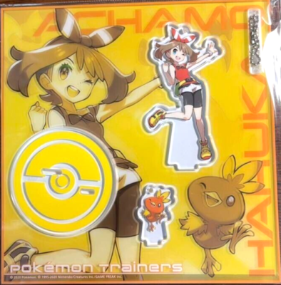 Pokemon EX TRAINERS Salon Acrylic Stand Figure Keychain Green