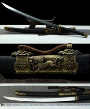 Chinese KungFu Kylin Dao Wushu Sword 1095 Carbon Steel Blade Saber Broadsword