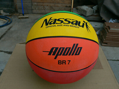 Basketball Nassau  APOLLO BR7 Nylon 8farbig Gr. 7 mit Gratis-Handpumpe