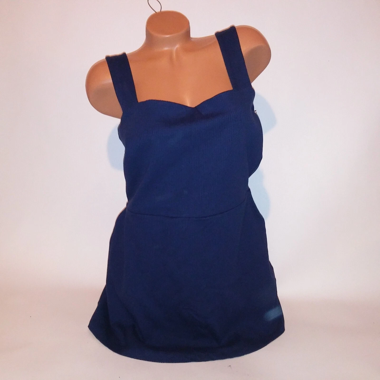 UNDERCOVER Abito da pattinatore Victoria Secret ROSA XL blu navy a costine scorciatoia linea nuovo