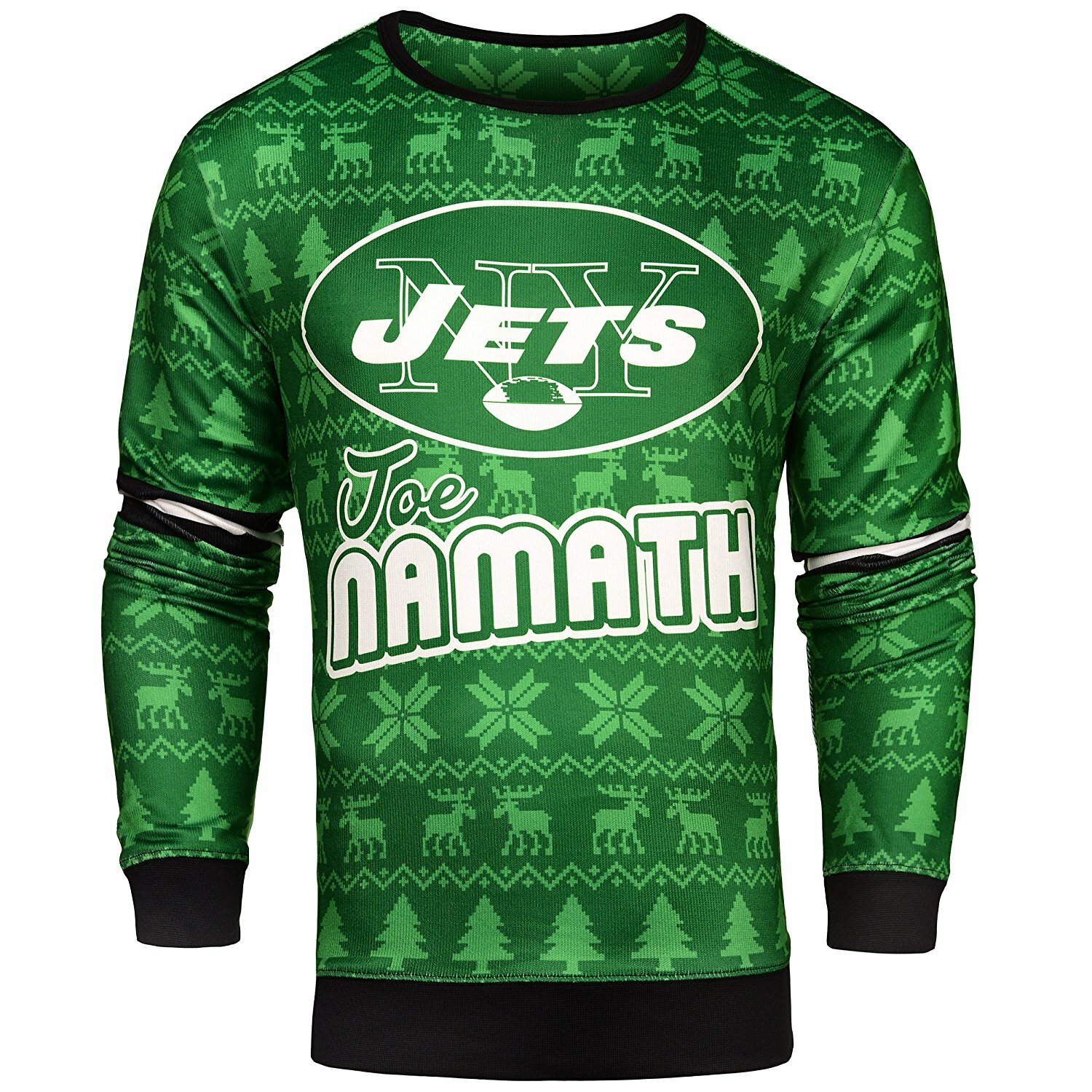 Уродливый свитер футболиста NFL Mens New York Jets Джо Намата #12, вышедшего на пенсию.
