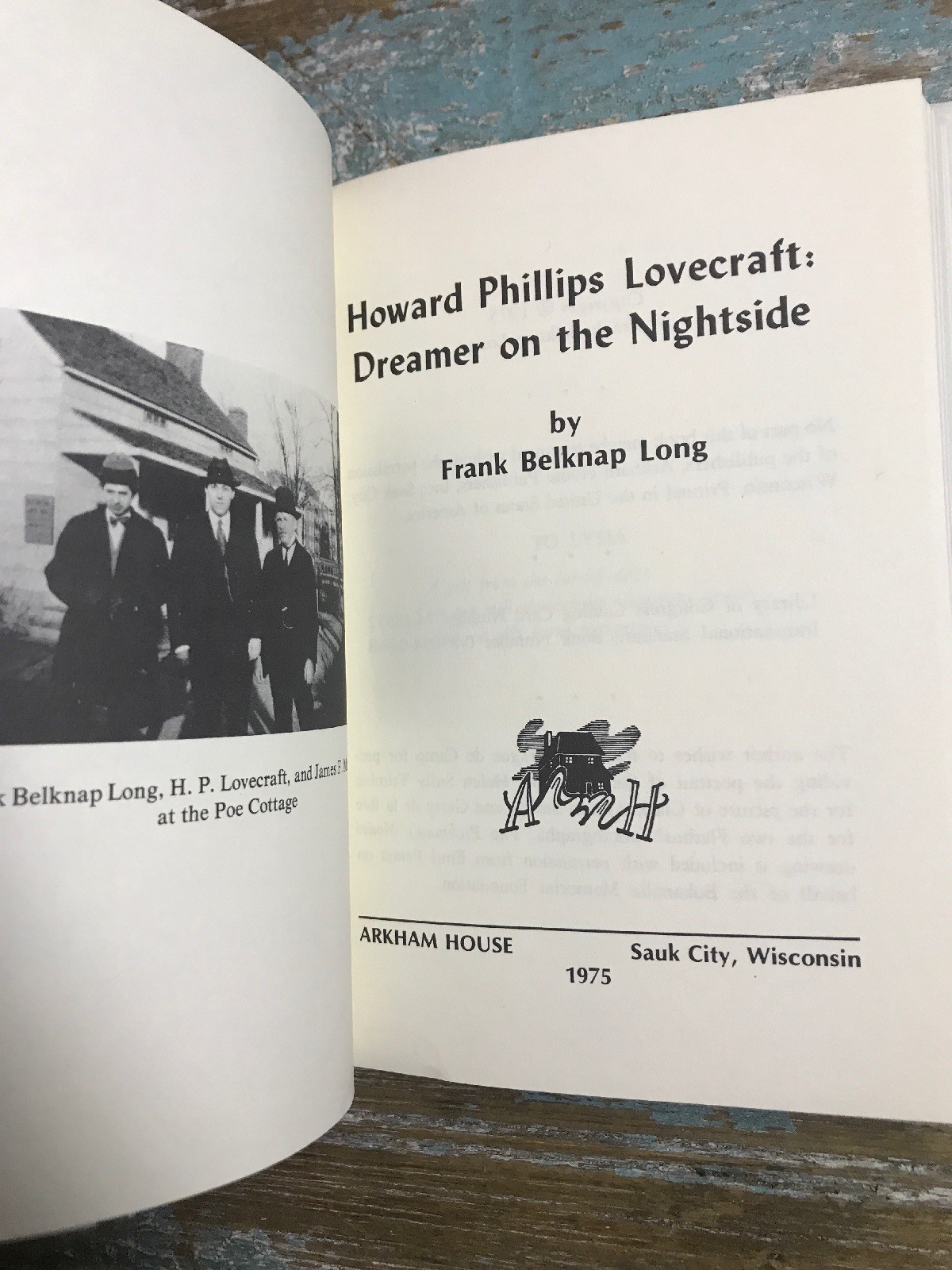 Rare Howard Phillips Lovecraft Dreamer On The Night Side By Frank 