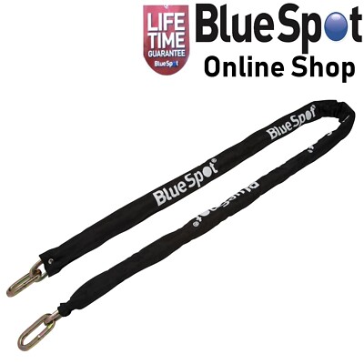 VIERKANTGLIED SICHERHEITSKETTE 6ft MANTEL 10mm GLIEDER, MOTORRAD, BLAU GEPUNKTET 77080