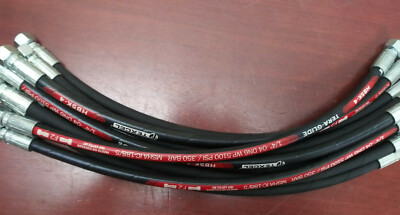 #ad LOT OF 5 1 4quot; TEXCEL HB5K 4 HIGH PRESSURE HYDRAULIC HOSE 20quot; w 3 8 F2 5100 PSI $74.50