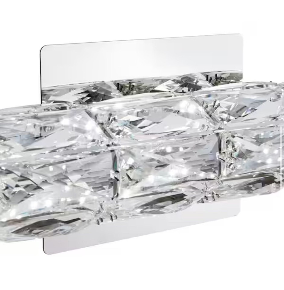 Home Decorators Collection Keighley 24" Chrome LED Crystal Vanity Light