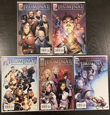 New Avengers Illuminati #1-5 Complete Set Marvel Vol 2 Bendis Jim