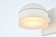 Outdoor Wall Sconce White Modern LED Porch Patio Walkway Balcony Light Fixture