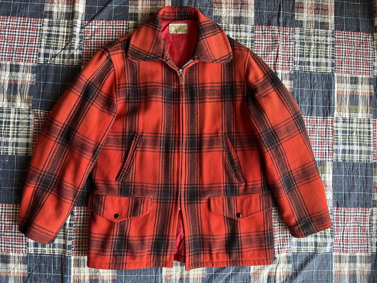 Vintage Wool JC Penney Buffalo Plaid Flannel Hunting Jacket Vintage Wool JC Penney Buffalo Plaid Flannel Hunting Jacket