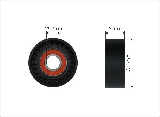 CAFFARO 500270 Tensioner Pulley, V-ribbed belt for CITRO�N,PEUGEOT