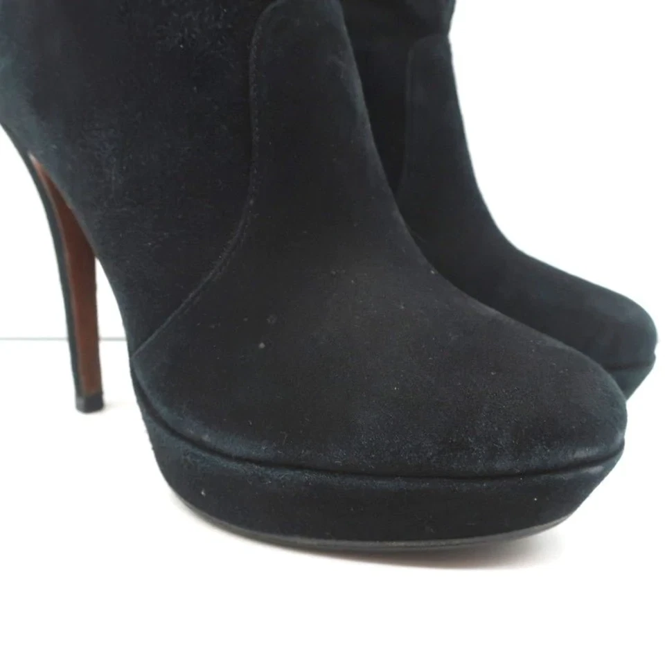 Botines Alexandre Birman Plataforma Gamuza Negra Talla 7 Botines Tacón Alto Foto 2 de 4