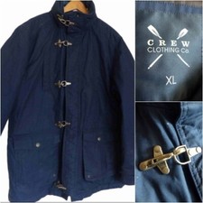 Crew Clothing Men's Blue waterproof Jacket Coat fireman's clasp  XL
