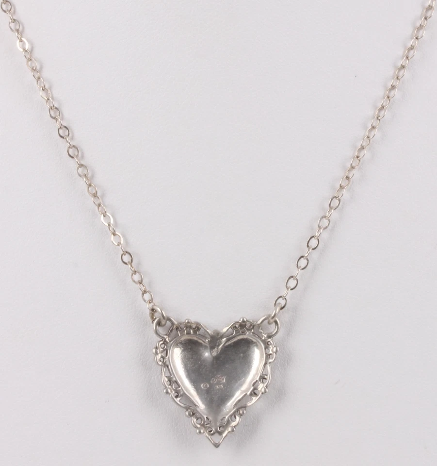 JEZ (JEZLAINE) ИЗ ЧИСТОГО СЕРЕБРА СЕРДЦЕ ПОДВЕСКА ЦЕПОЧКА ОЖЕРЕЛЬЕ 925 ТОНКИЙ 6276 - Изображение 3 из 3