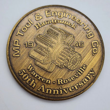 1996 MP Tool & Engineering Co. 50th Anniversary Warren Roseville MI, Medal Token