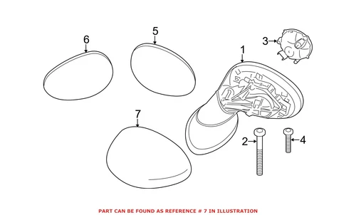 Genuine OEM Door Mirror Cover for Mini 51162147671