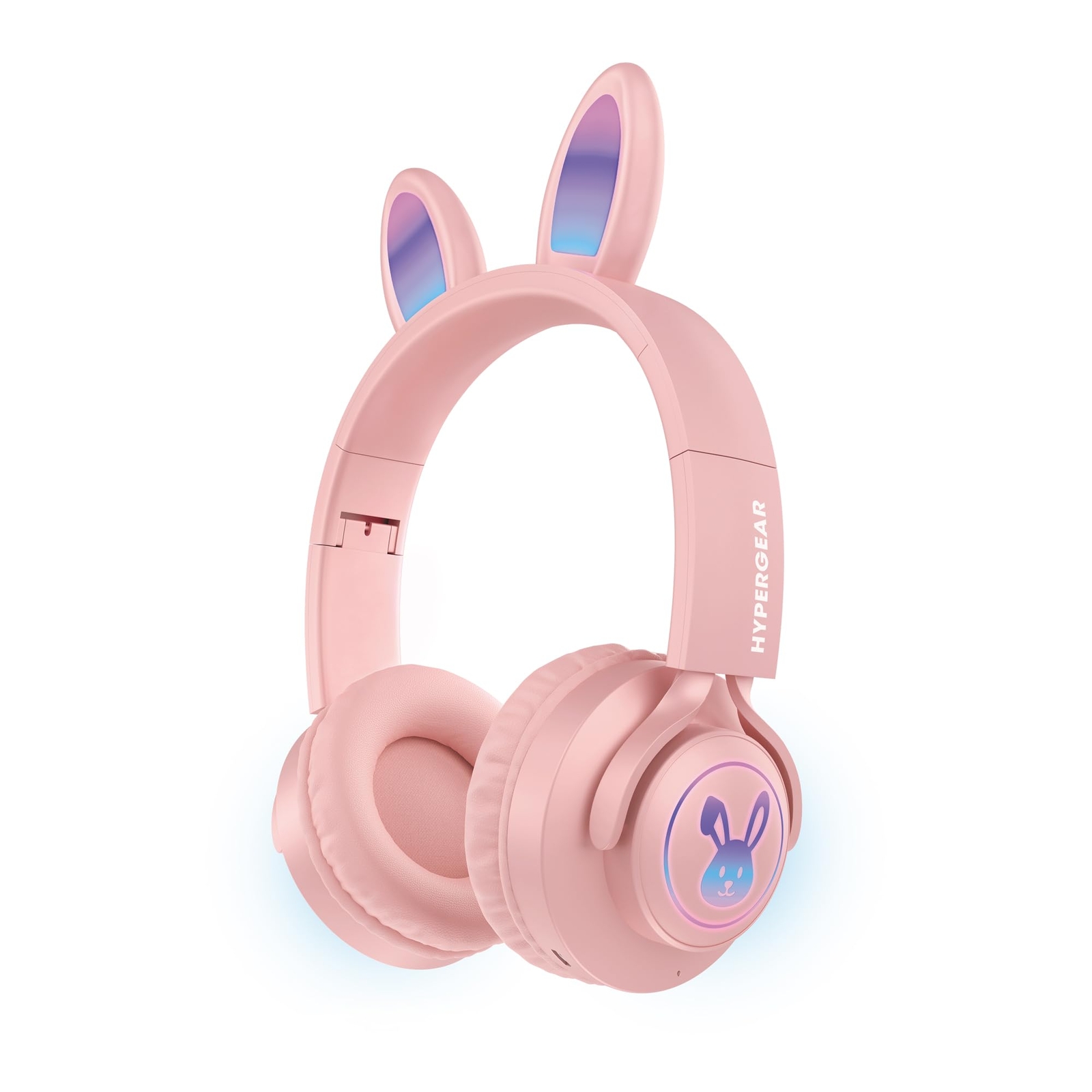HyperGear Bunny Tracks Kids Bluetooth Headphones with LED Rabbit Ears