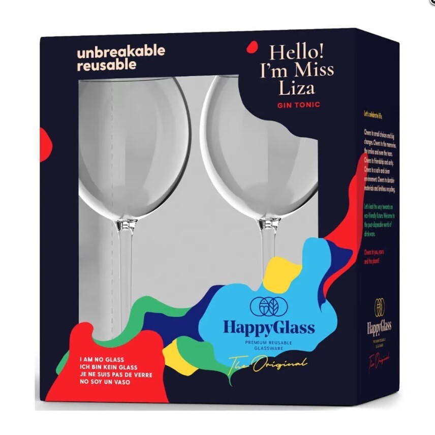 Unbreakable Plastic Gin Cocktail Glass Hot Tub and Garden - Miss Liza - Gift