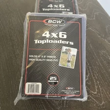 25 Pack of BCW 4 x 6 Postcard Toploaders - Holds 4x6 Photos Prints - Rigid PVC