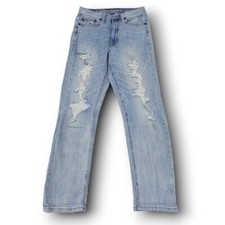 American Eagle Outfitters Stretch Mom Jeans Size 4 Destroyed Ripped Torn Distres