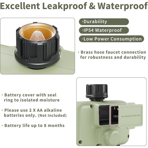 Sprinkler Timer 4 Zone Garden Watering Irrigation Water Timer Automatic - Picture 7 of 8