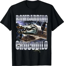 Bombardiro Crocodilo - Italian Brainrot Meme T-Shirt , Unisex Tee