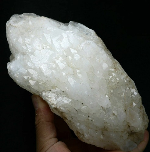 Cristallo di quarzo bianco trasparente naturale 4,69 libbre punto a grappolo ananas esemplare grezzo - Foto 11 di 12