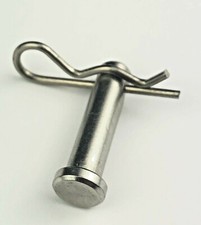 M4 x 16mm Clevis Pin, Rigging Pin A4 Marine SS c/w R Clip . PACK OF 8.
