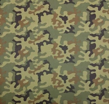 POLISH PANTERA WOODLAND NY/CO TWILL CAMO APPAREL MILITARY SPEC FR FABRIC 60"W