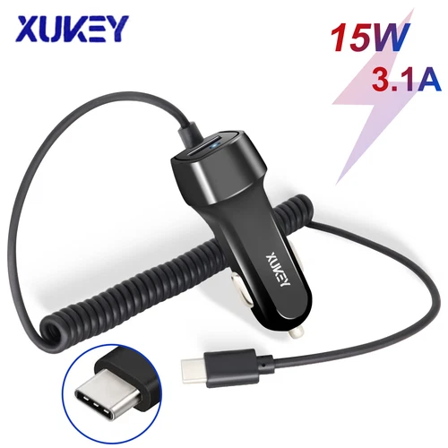 Auto KFZ Adapter Steckdose Ladegerät USB Type-C Zigarettenanzünder für Handy