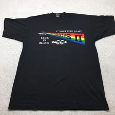 Vtg The Floyd Boys 11 Tee Shirt Back In Black Mens Large Single Stitch USA