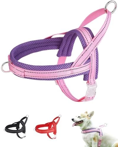 Dog Harness No Pull Dog Harness for Dogs Puppy Harness with Medium Pink