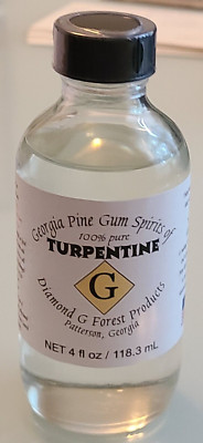 GEORGIA PINE GUM Spirit of 100% PURE TURPENTINE from S GEORGIA SLASH PINE TREE